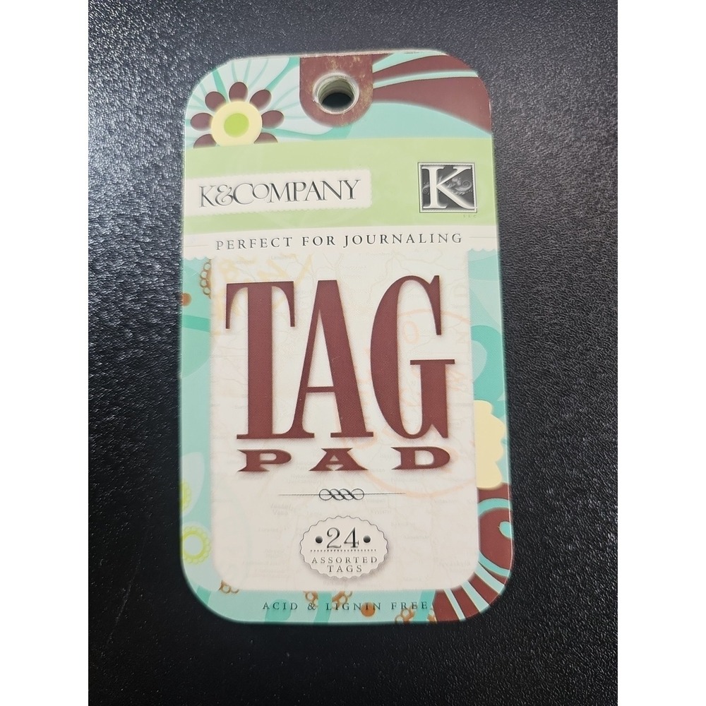 K & Company Happy Trails Tag Pad Scrapbook Journaling Craft K & Co 24 pieces